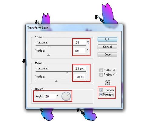 آموزش جابجایی و تکثیر اشکال در ایلوستریتور